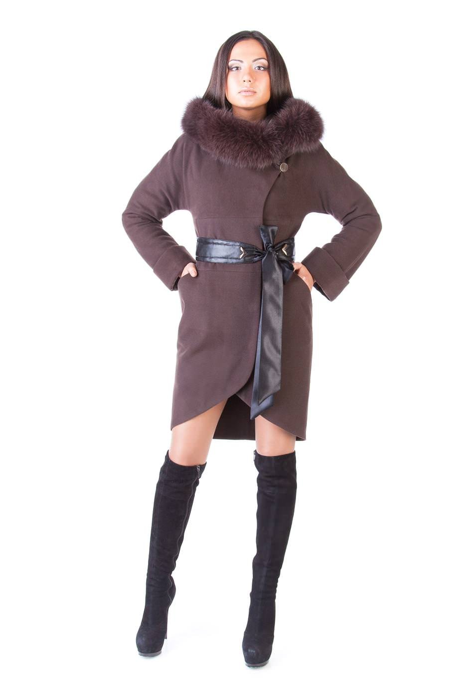 Modus стильная женская одежда Пальто с мехом Буэно