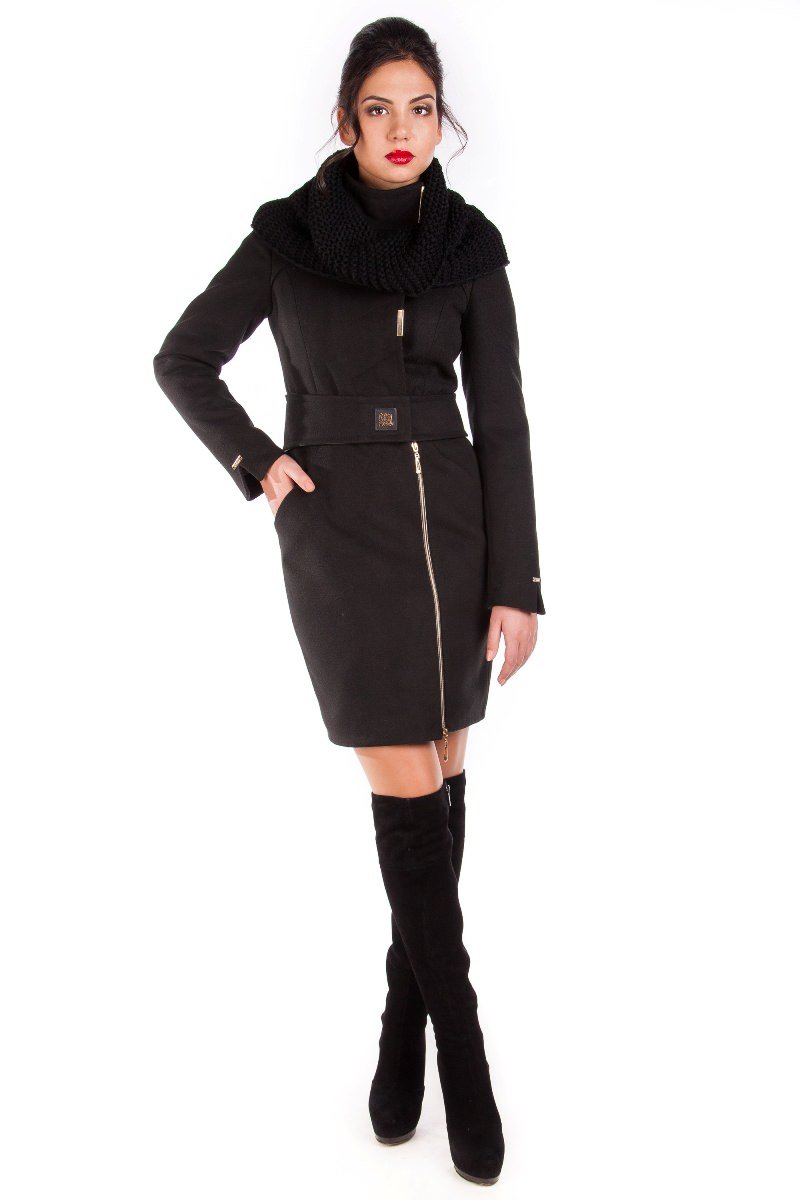 Модус женская одежда оптом недорого Пальто Монте-Негро ликра зима хомут