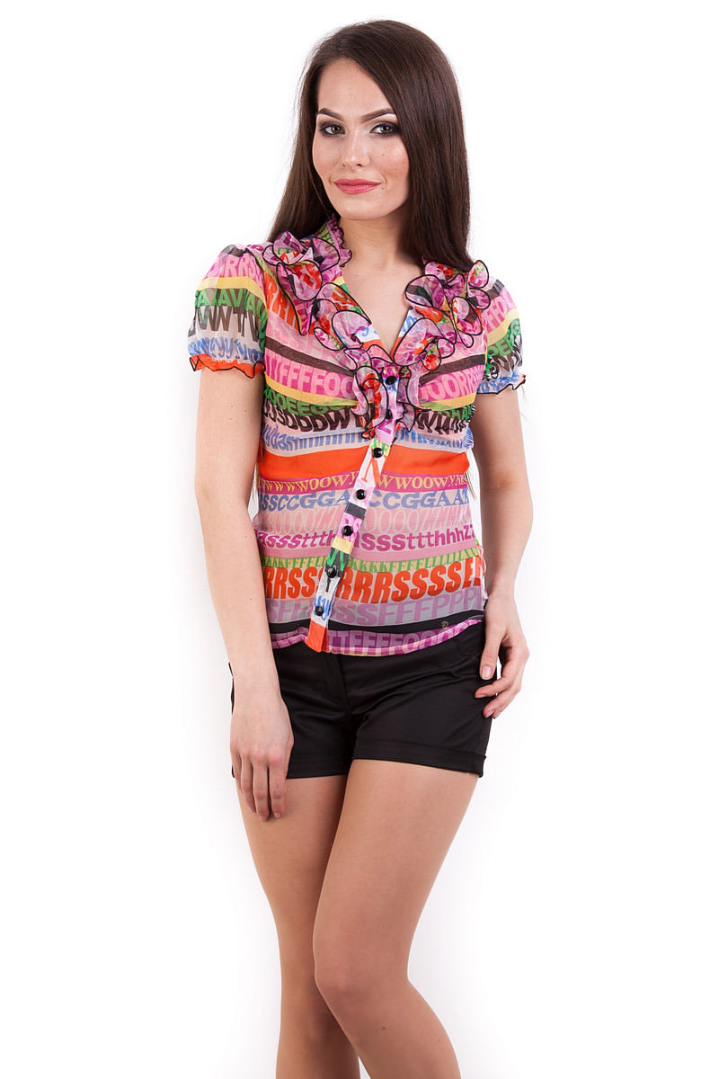 Купить в Украине рубашки женские от производителя Блуза Лола шифон короткий рукав