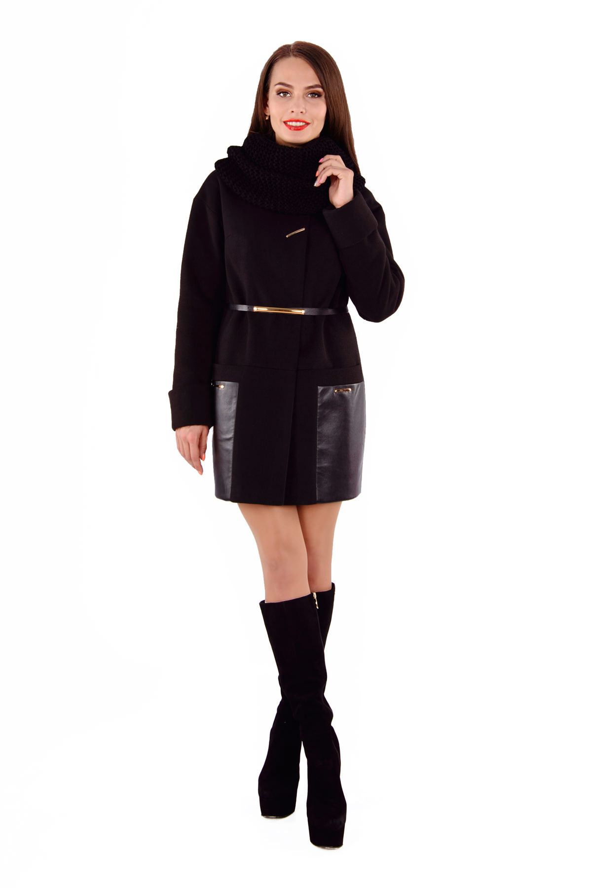 Женская одежда оптом от производителя Modus Пальто Акра зима песец