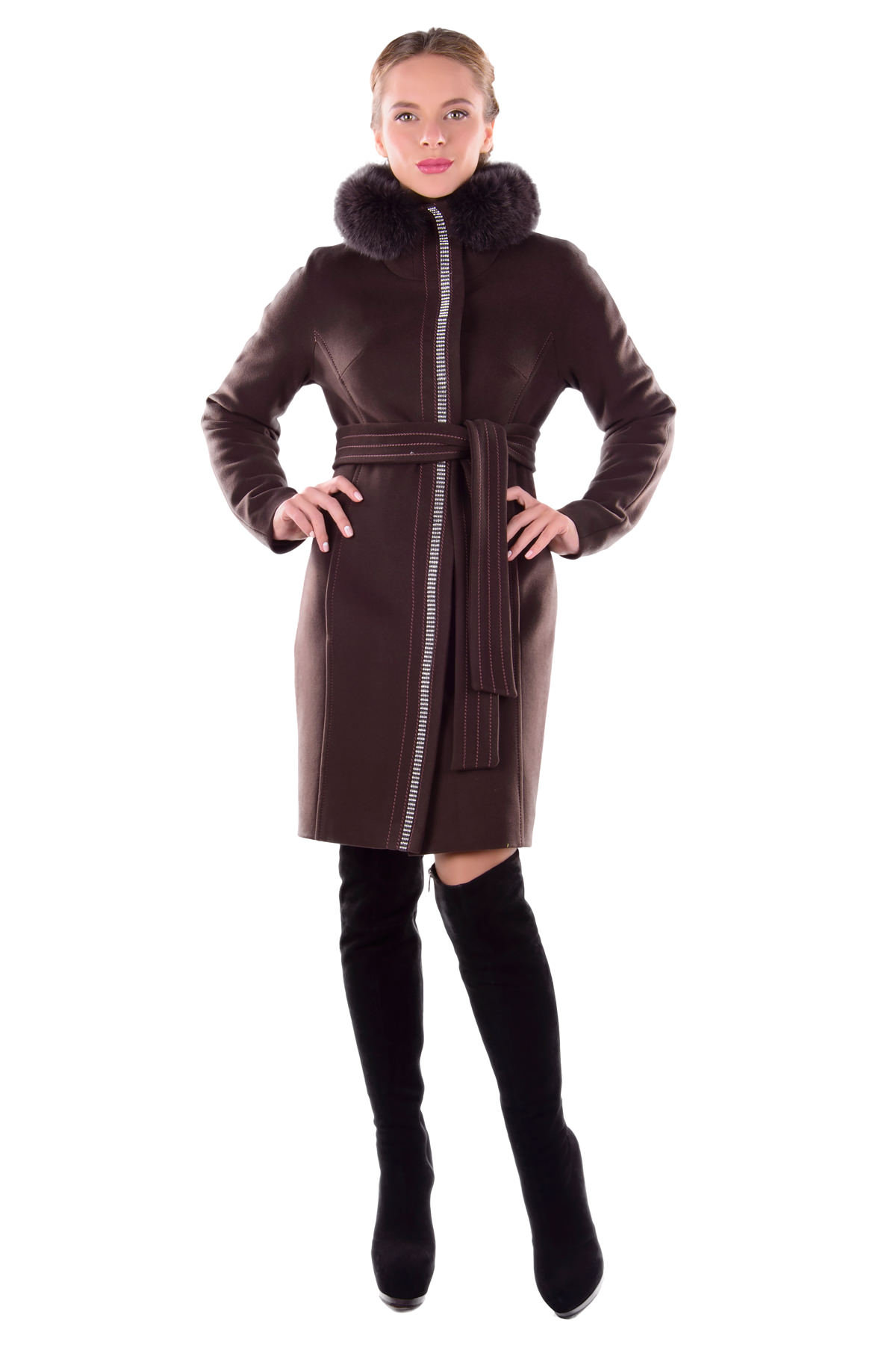 Женское пальто с мехом оптом от Modus Пальто Дакар песец зима турция 