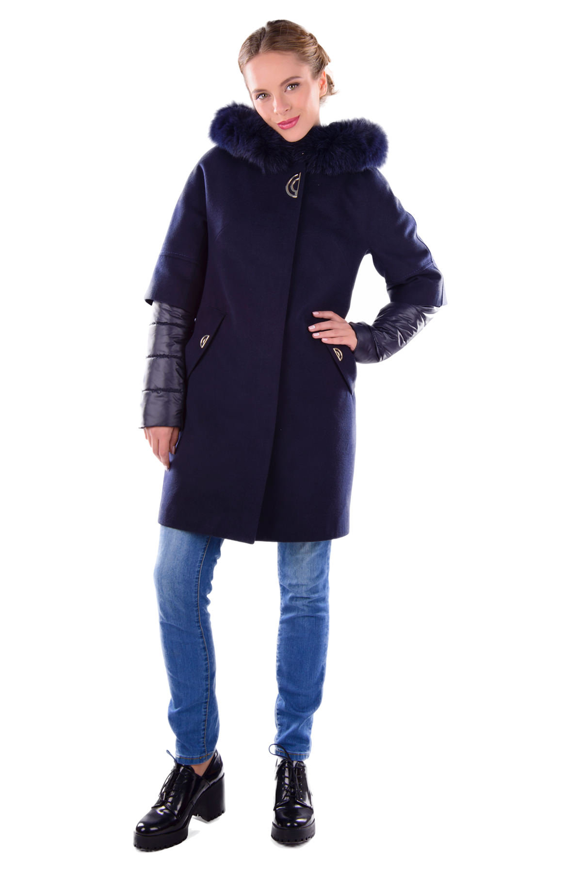 Модус женская одежда от производителя Пальто Твикс зима песец