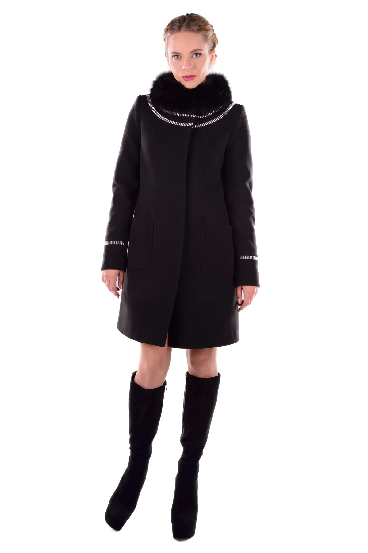 Женское пальто оптом от производителя Modus Пальто Ницца турция элит зима песец