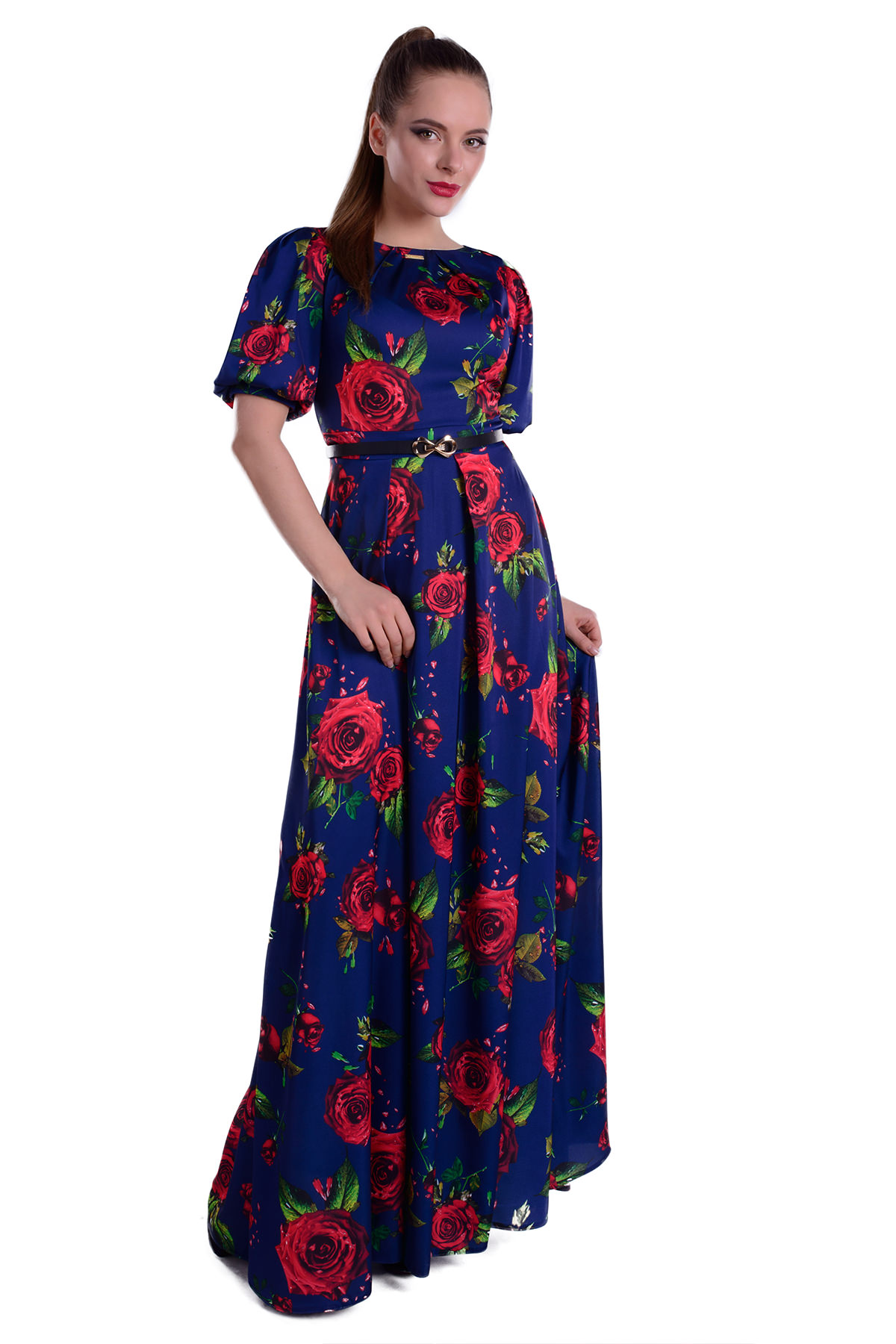 Женская одежда оптом от производителя Платье Марта принт Шифон Атлас