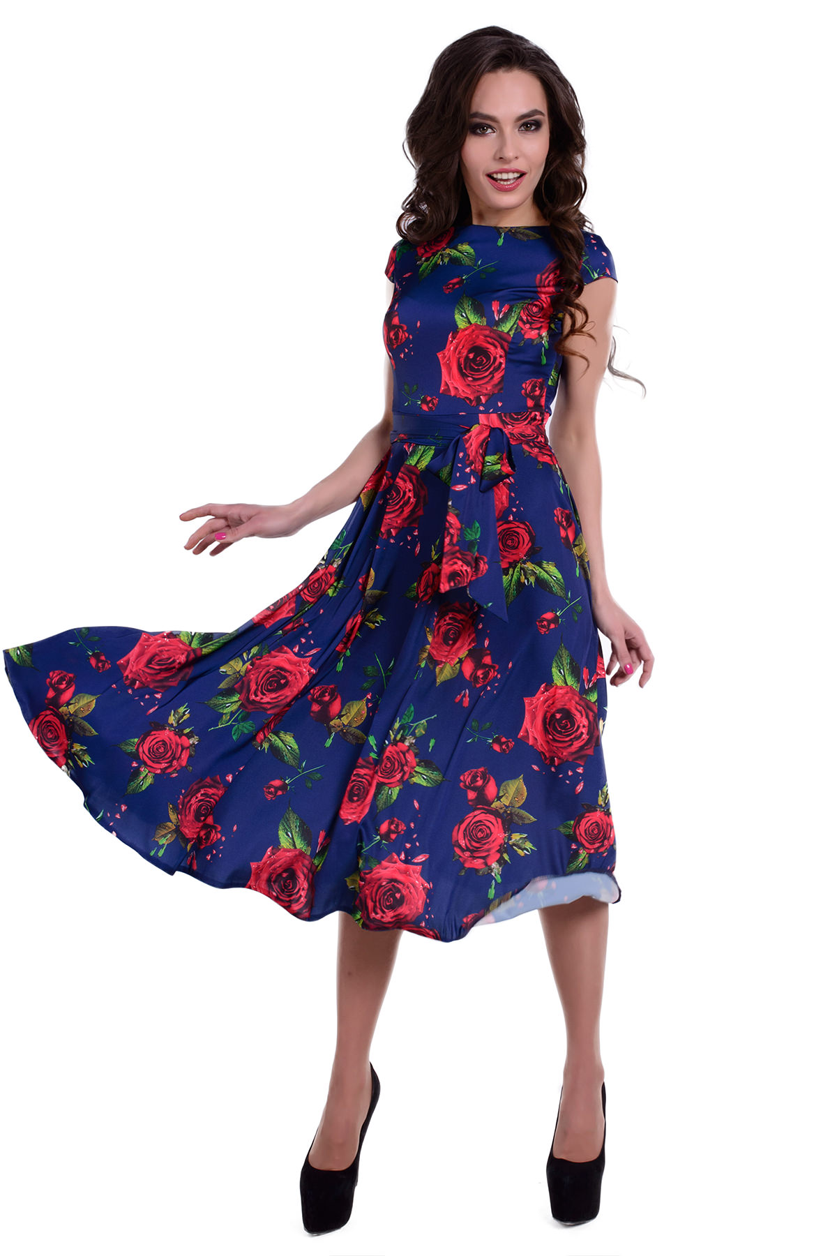 Женская одежда от производителя Modus Платье Рубина принт атлас шифон