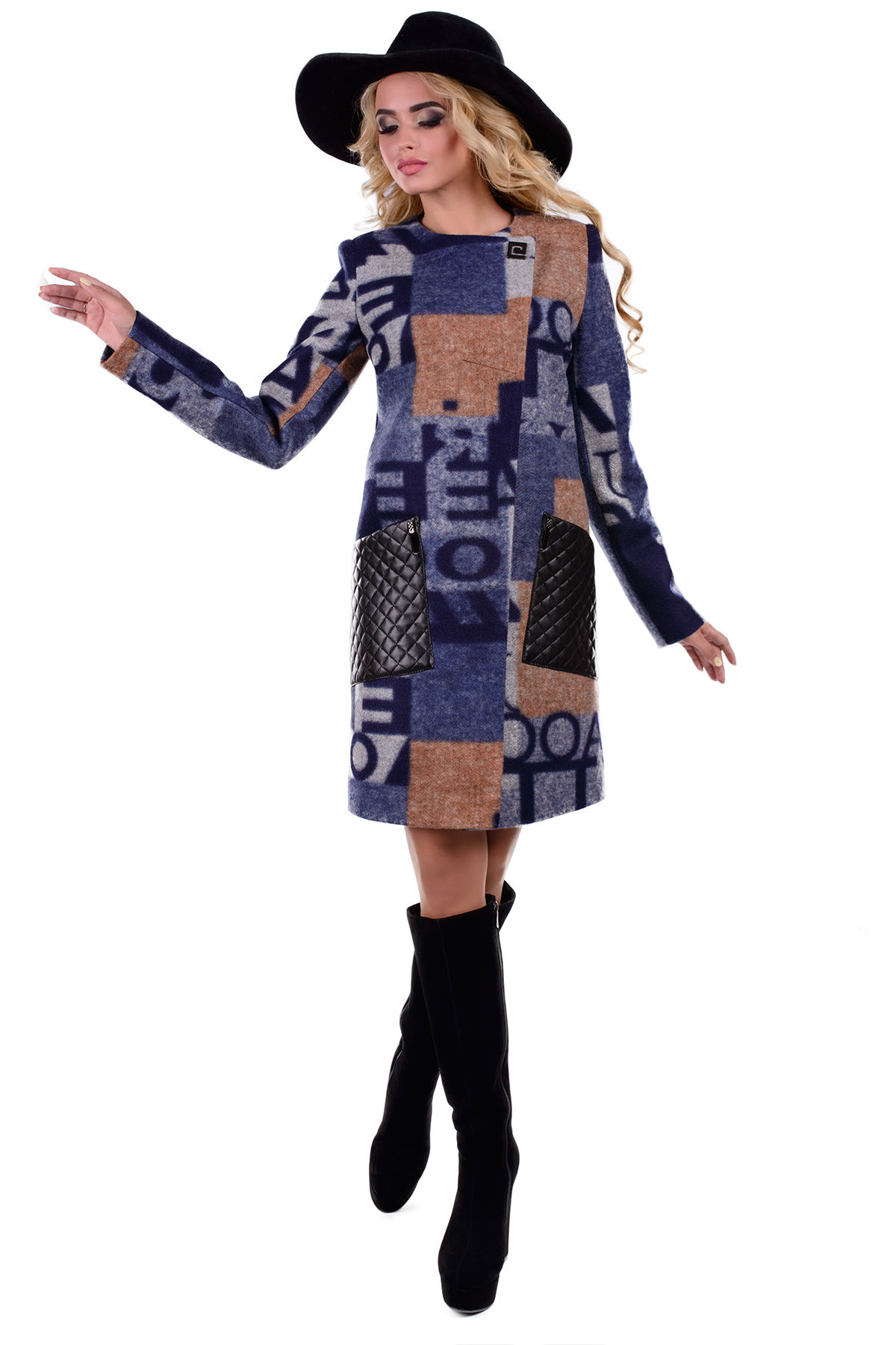Женское пальто оптом от производителя Modus Пальто Милан шерсть принт