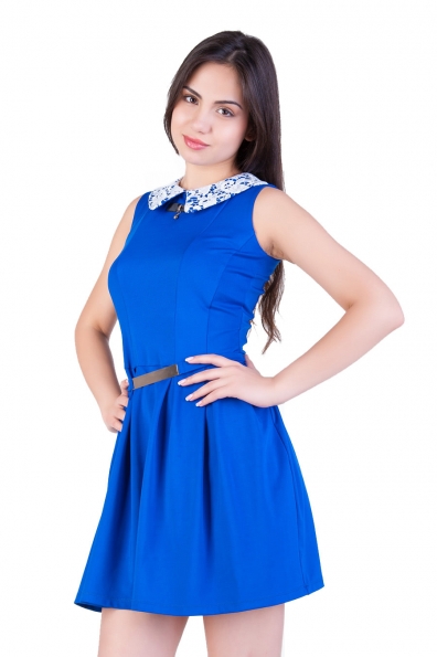 Платье Алиса Микро Цвет: Синий