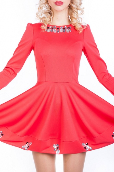 Платье Киара Цвет: Коралл