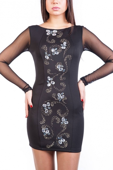 Платье Ники Цвет: Черный