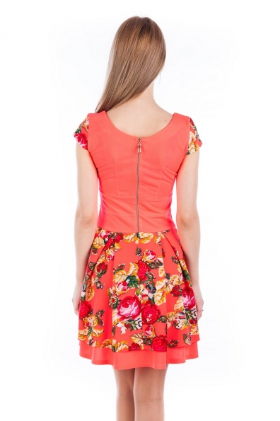 Платье Мика неон Цвет: Коралл