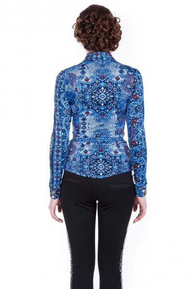 Блуза  Пэнни принт Цвет: Темно-синий