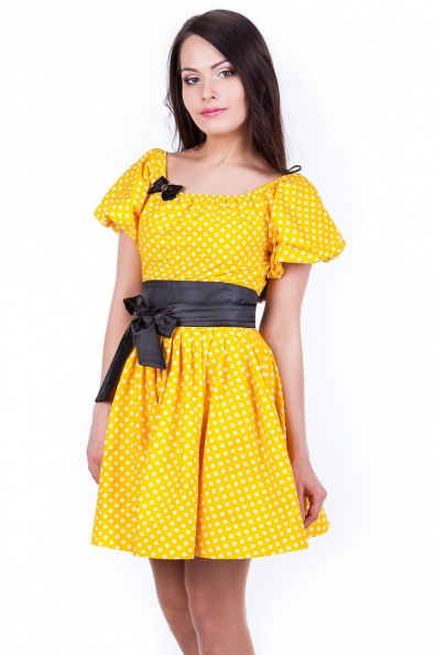 Платье Таша Цвет: Желто-белое