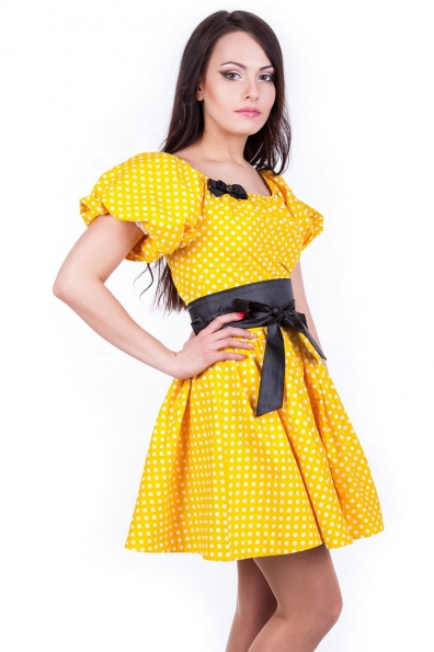 Платье Таша Цвет: Желто-белое