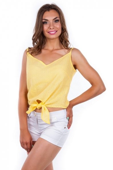 Блуза-топ Лайза 2500 Цвет: Желтый Соты мелкие