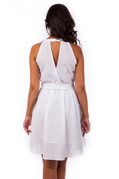 Платье Камалия тесненный  Цвет: Белый