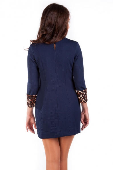 Платье Лайма Цвет: Тем.синий, леопард
