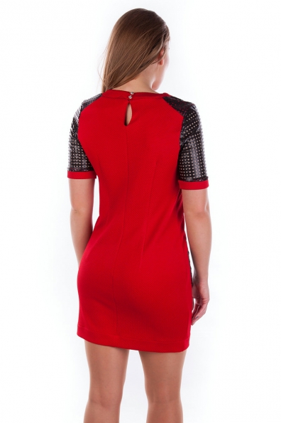  Платье	Астер фактура  Цвет: Красный / черный