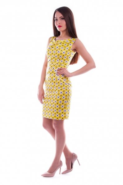 Платье Шик атлас коттон Цвет: Желтый молоко соты 