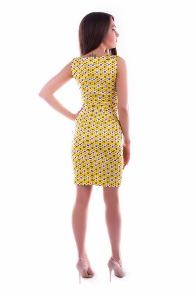 Платье Шик атлас коттон Цвет: Желтый молоко соты 
