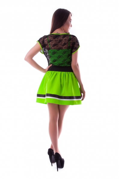 Платье Дениз неон сетка Цвет: Зеленый неон