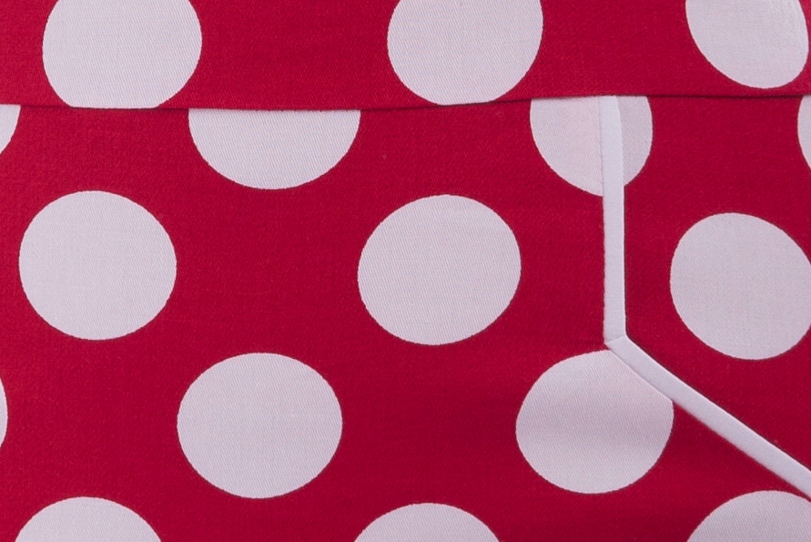 Платье Шик коттон принт Цвет: Красный Горох/белый крупный 2