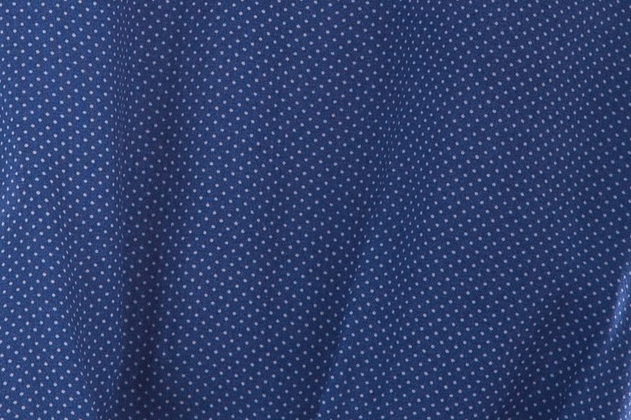 Блуза Пандора штапель Цвет: Синий Мурена, горох/бел м