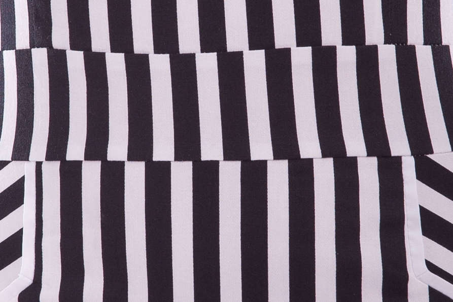 Платье Шик коттон принт Цвет: Черный белый полос 5