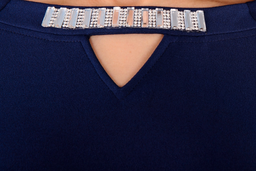 Платье Дизи дайвинг креп Цвет: Т.синий