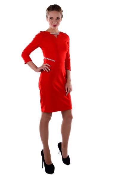 Платье Дизи дайвинг креп Цвет: Красный 6