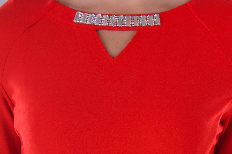 Платье Дизи дайвинг креп Цвет: Красный 6
