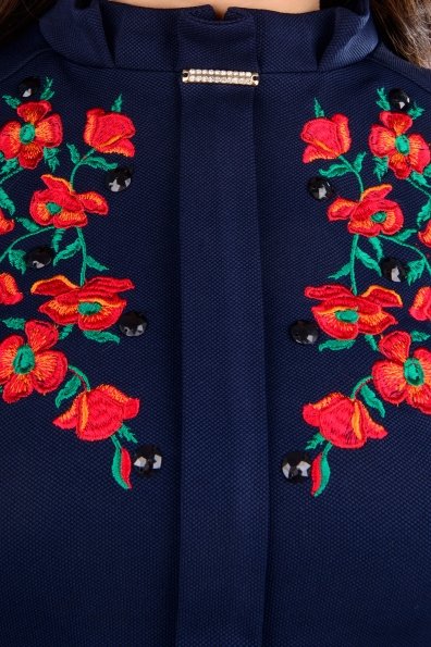 Кофточка Кларин вышивка Цвет: Темно-синий