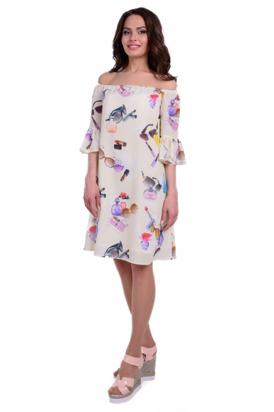 Платье Франсуаза принт креп шифон Цвет: Лимон Parfums