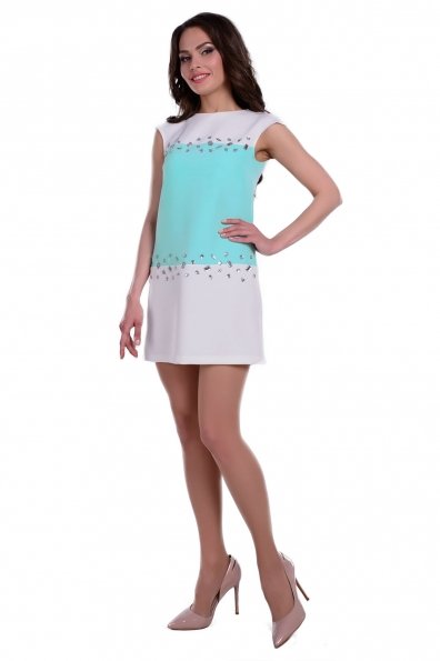 Платье Эсми 178 Цвет: Молоко / Светлая-мята