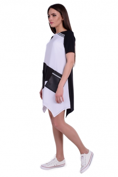 Платье Ирида креп Цвет: Черный / белый