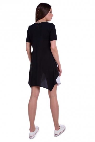 Платье Ирида креп Цвет: Черный / белый
