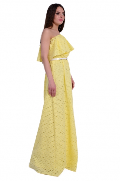 Платье Крис прошва Цвет: Желтый Соты Крупные