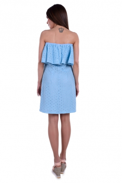 Платье Трино прошва Цвет: Голубой Соты крупные