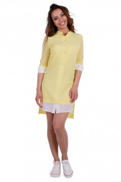 Платье-рубашка Фортель 70 Цвет: Желтый / молоко