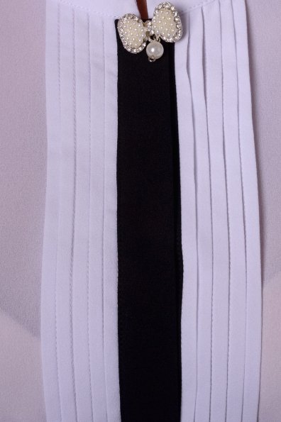 Блуза  Бариста креп шифон Цвет: Белый / черный