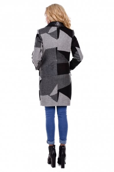 Пальто Микадо принт шерсть 1 Цвет: Черный / серый Д2/С1