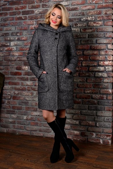 Пальто зима  Делфи Цвет: Черный/серый