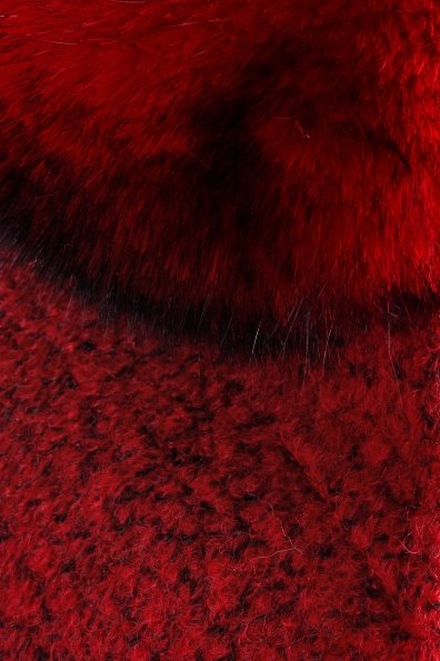 Пальто зима Сплит 0581 Цвет: Красный / черный