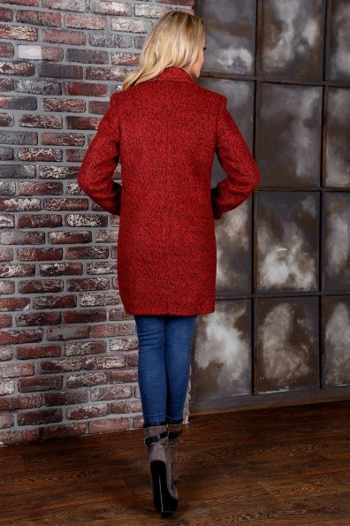 Пальто Вейси 1053  Цвет: Красный/черный