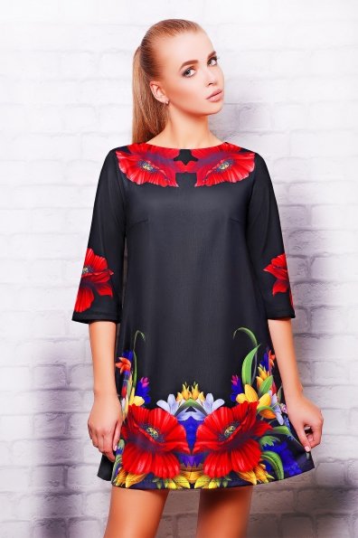 Платье Маки Тая-3 д/р Цвет: черный