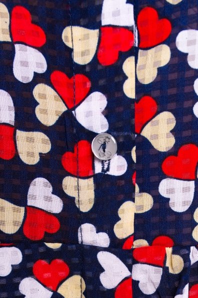 Рубашка Тиар 2294 Цвет: Тёмно-синий Сердечки цветные 