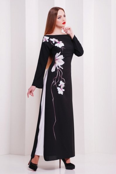 Платье Белая сакура Маранелла д/р Цвет: черный