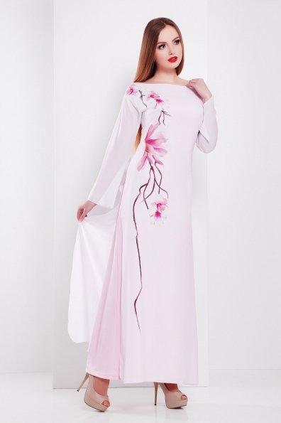 Платье Розовая сакура Маранелла д/р Цвет: белый