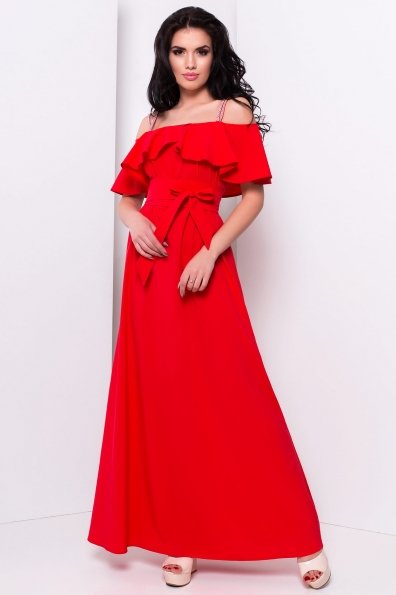 Платье Пикабу макси 354 Цвет: Красный