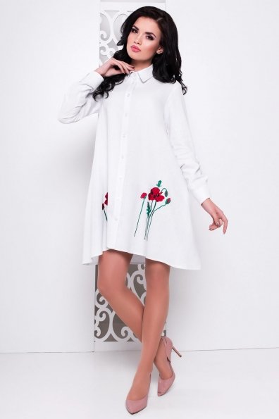 Платье - рубашка Бри 2913 Цвет: Белый