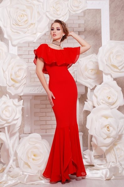 Платье Ламеция б/р Цвет: Красный
